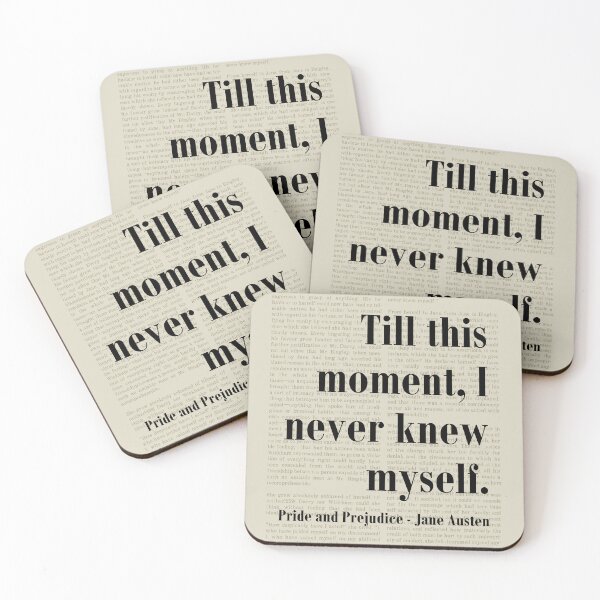 Item preview, Knew Myself Pride and Prejudice Jane Austen Quote designed and sold by kakarikihill.