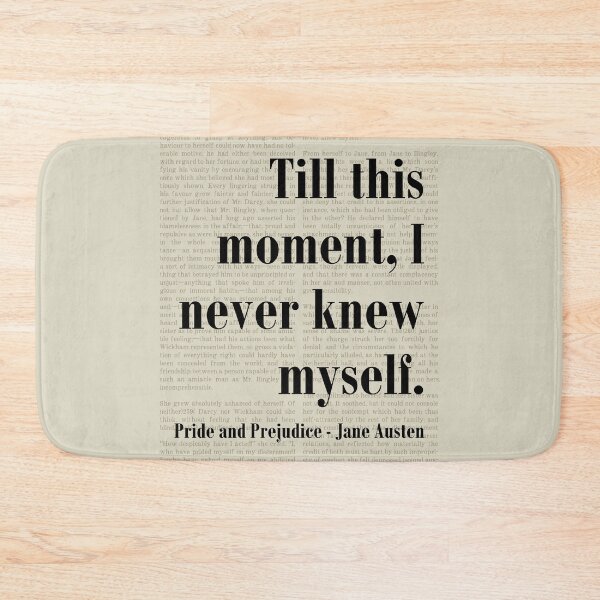 Item preview, Knew Myself Pride and Prejudice Jane Austen Quote designed and sold by kakarikihill.