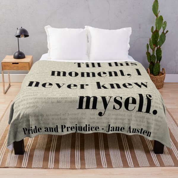Item preview, Knew Myself Pride and Prejudice Jane Austen Quote designed and sold by kakarikihill.