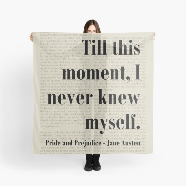 Item preview, Knew Myself Pride and Prejudice Jane Austen Quote designed and sold by kakarikihill.