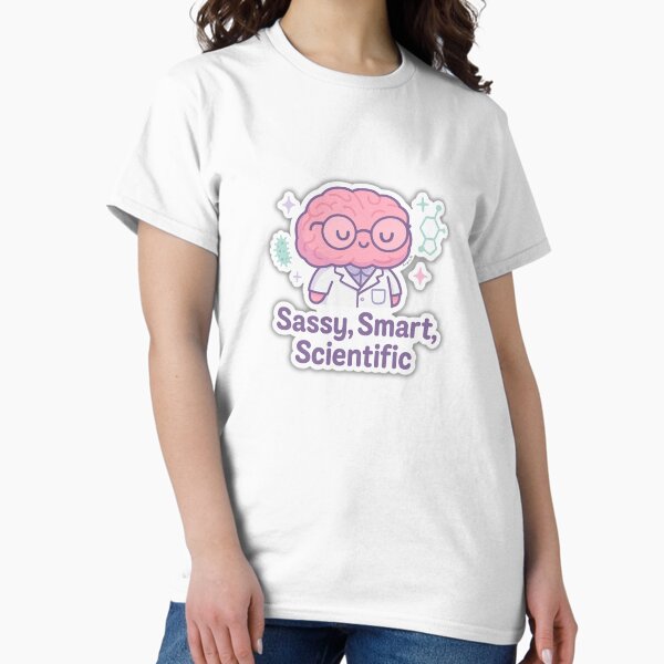 Aperçu de l'œuvre Avec attitude, intelligence et science – Sticker pour scientifiques stylés créée et vendue par DraBunny.