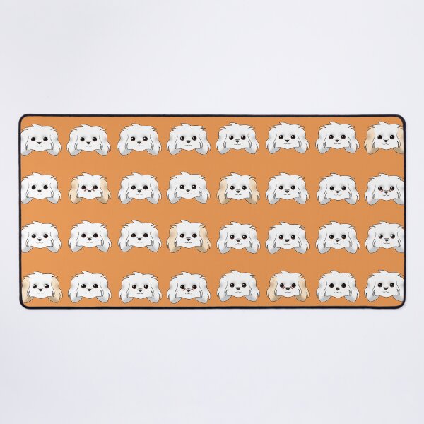 Item preview, Maltese Pattern Orange Background designed and sold by OliRoseArt.