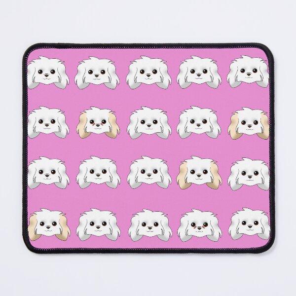 Item preview, Maltese Pattern Pink Background designed and sold by OliRoseArt.