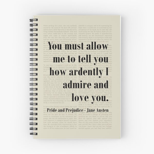Item preview, Admire Love Pride and Prejudice Jane Austen Quote designed and sold by kakarikihill.