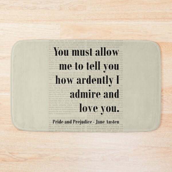 Item preview, Admire Love Pride and Prejudice Jane Austen Quote designed and sold by kakarikihill.