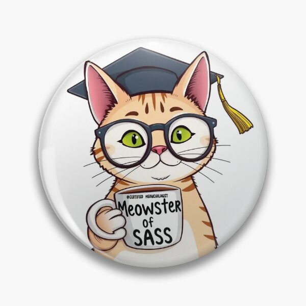 Item preview, Certified Meowchologist – Feline Degrees of Sass v2 designed and sold by KriticalDesigns.