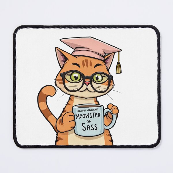 Item preview, Certified Meowchologist – Feline Degrees of Sass v3 designed and sold by KriticalDesigns.