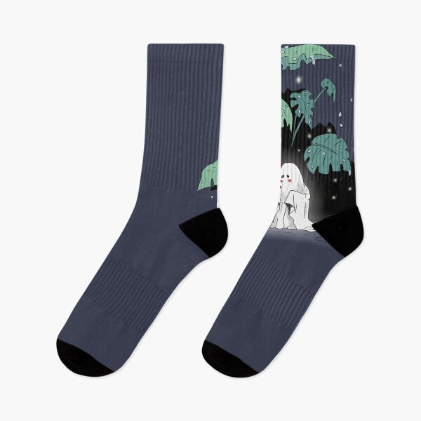 Item preview, Cute Ghost Girl with a Rose Seeking Connection in a Mystical Forest designed and sold by NileOasis.