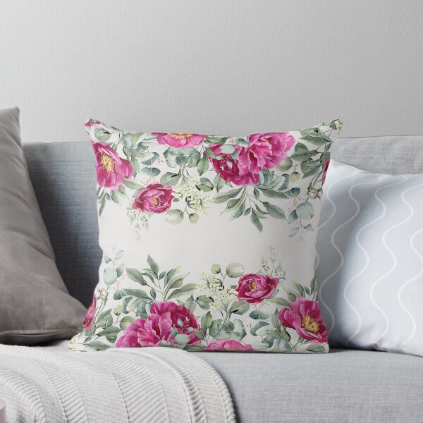 Item preview, Elegant Pink Peony & Eucalyptus Floral Design - Beautiful Watercolor Botanical Art  designed and sold by DaisyHouse.