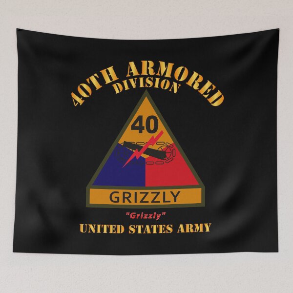 Item preview, Army - SSI - 40th Armored Division w Name Tape - Grizzly - US Army X 300 designed and sold by Military Insignia Products.