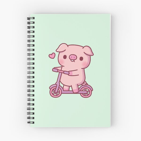 Item preview, Cute Pig Playing On Kick Scooter designed and sold by rustydoodle.