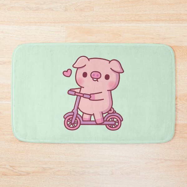 Item preview, Cute Pig Playing On Kick Scooter designed and sold by rustydoodle.