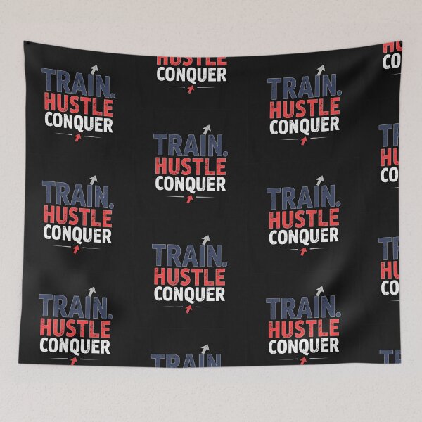 Item preview, TRAIN HUSTLE CONQUER designed and sold by Techtricksgh.