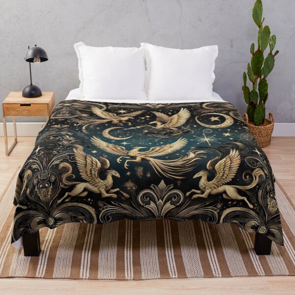 Item preview, Celestial Phoenixes & Moons – Mythical Fantasy Night Sky Art designed and sold by Mamokhy.