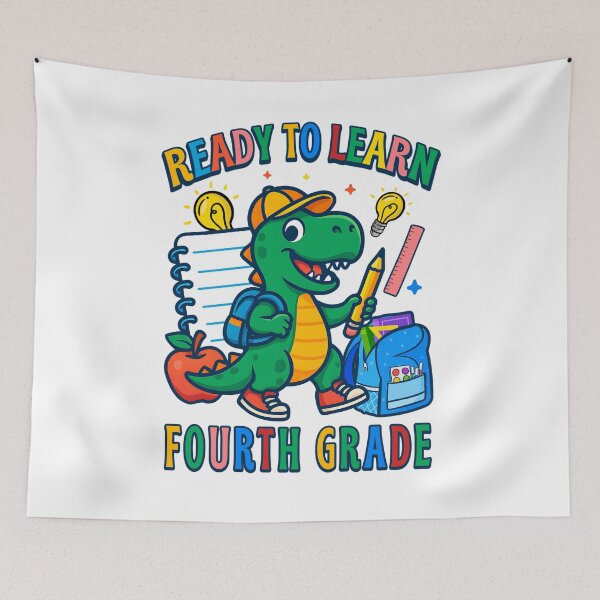 Item preview, Ready To Learn Fourth Grade Adorable Dinosaur Back To School Fun Design designed and sold by tigger shop.