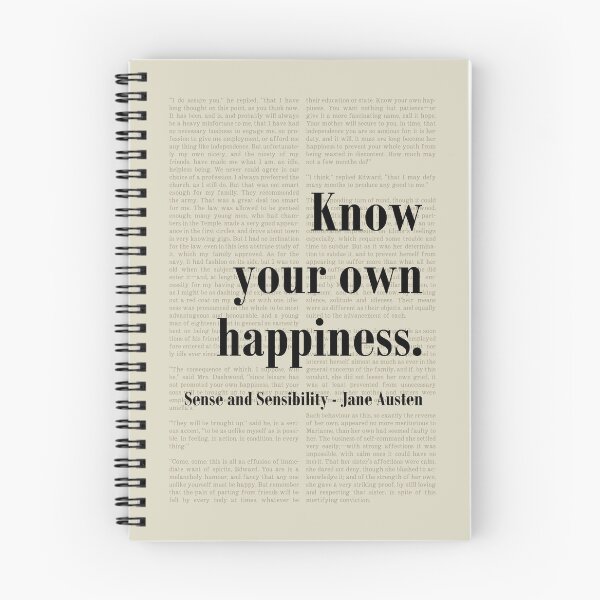 Item preview, Know Happiness Sense and Sensibility Jane Austen Quote designed and sold by kakarikihill.