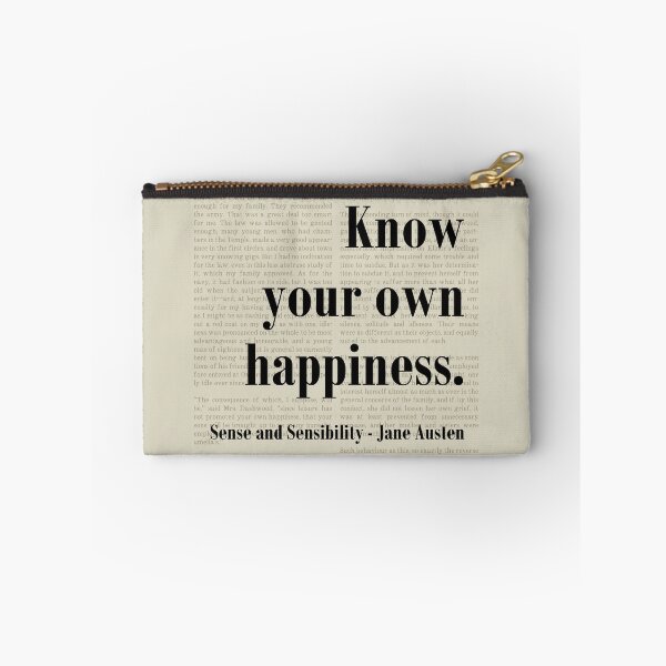 Item preview, Know Happiness Sense and Sensibility Jane Austen Quote designed and sold by kakarikihill.