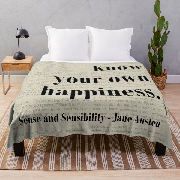 Item preview, Know Happiness Sense and Sensibility Jane Austen Quote designed and sold by kakarikihill.