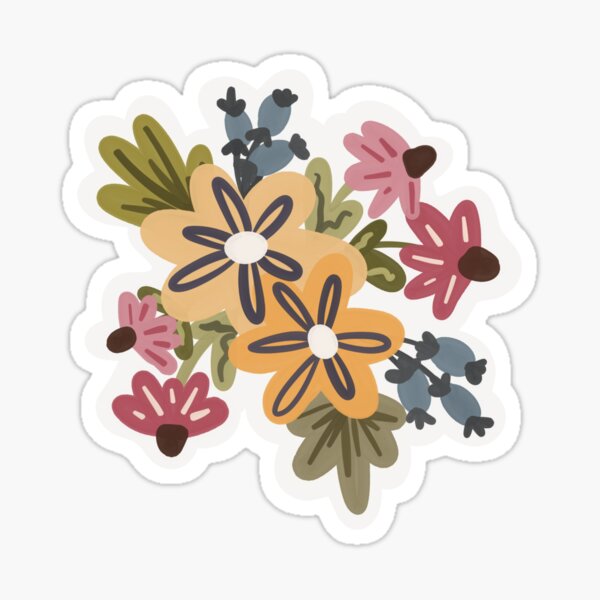 Item preview, Watercolor flower sticker designed and sold by sophsmaries.