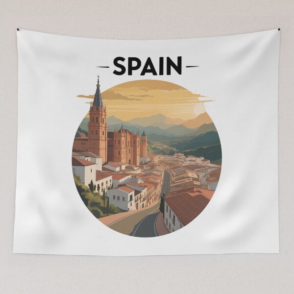 Item preview, Spain scenery Art Deco designed and sold by aidenpier.