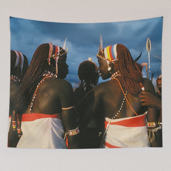 Item preview, African Villagers Ritual Dancers At Sacred Ceremony Photo designed and sold by DEC02.