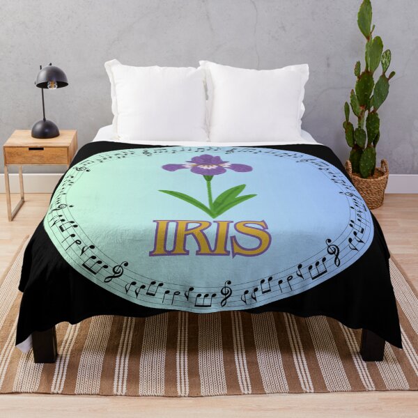 Item preview, Iris Flower Music Design – Botanical Art with Musical Notes Circle designed and sold by larissa-myrie.