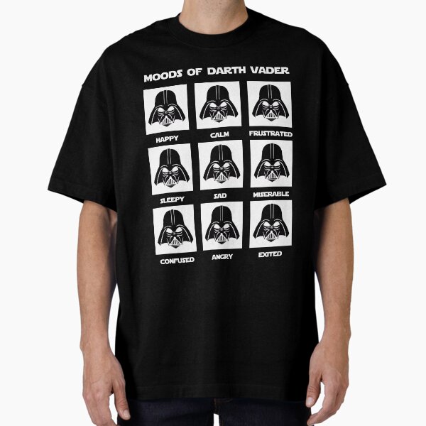 Item preview, The Many Moods of the Dark Lord – Funny Sci-Fi Villain T-Shirt designed and sold by troplugal.