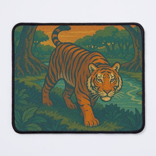 Item preview, Sundarbans Jungle Design | Bengal Tiger Forest Graphic | World’s Largest Mangrove Art | Wild Nature Travel Poster | Eco Tourism Bangladesh Tribute designed and sold by PaintedPixels01.