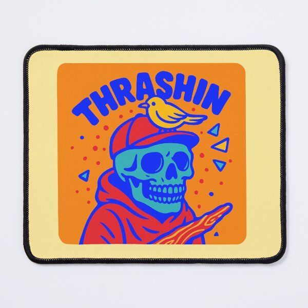 Item preview, THRASHIN (Skull with Bird on Cap) designed and sold by UnicornDreamers.