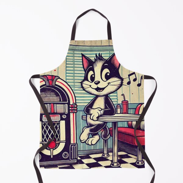 Item preview, Retro Diner Cat – Vintage Cartoon Jukebox Pop Art designed and sold by Mamokhy.