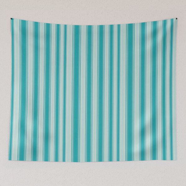 Item preview, Vintage Retro Vertical Stripe Mid Mod Cozy Boho Accent Piece     Aqua designed and sold by Prints and Lifestyle.
