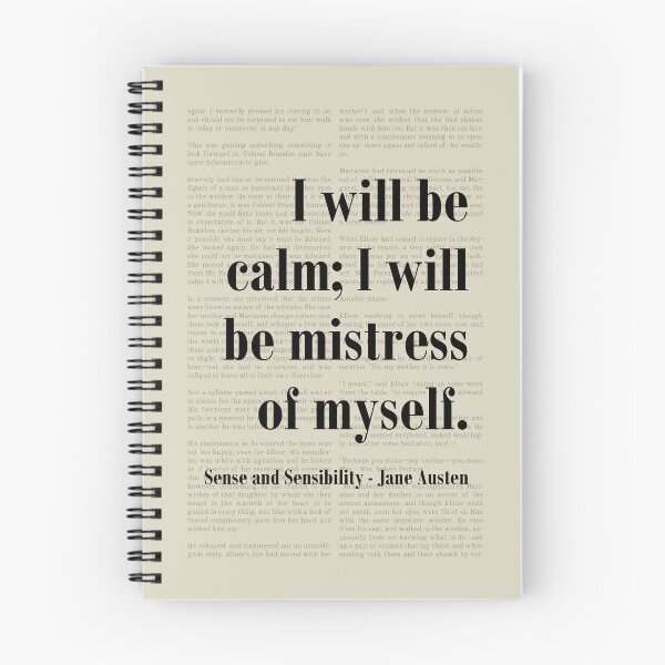Item preview, Be Calm Sense and Sensibility Jane Austen Quote designed and sold by kakarikihill.
