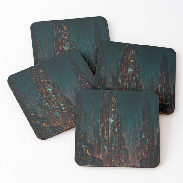 Item preview, Neon Dystopia – Cyberpunk Cityscape designed and sold by Inner Pattern.
