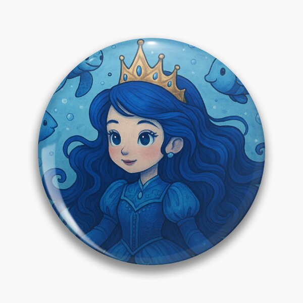 Item preview, Royal Blue Mermaid Princess – Underwater Fantasy Art designed and sold by RafShoppe.