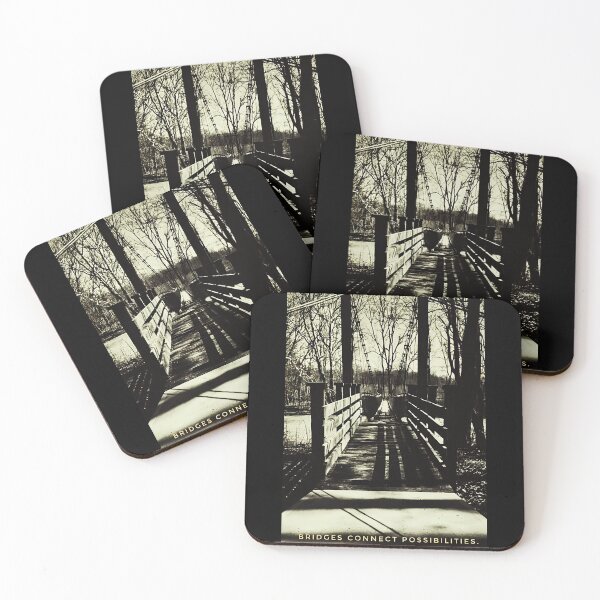 Item preview, Dramatic Black and White Suspension Bridge – Shadows & Possibilities designed and sold by Dynahgrl.