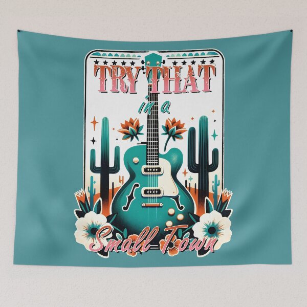 Item preview, Guitar & Desert Country Vintage designed and sold by Artbellachi.