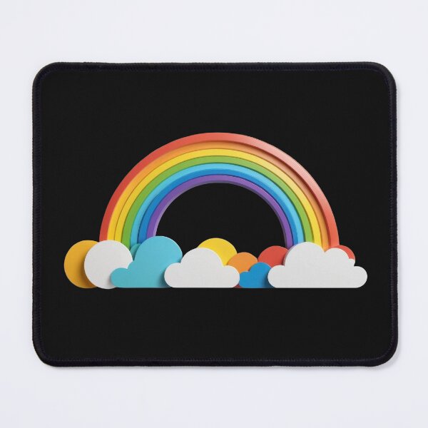 Item preview, 3D-style rainbow floating with subtle shadow on white background, modern and eye-catching designed and sold by neko-shiroo.