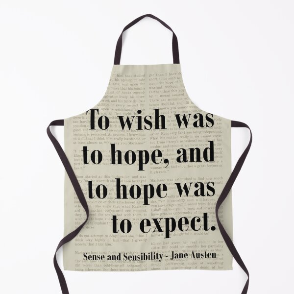 Item preview, Wish Hope Sense and Sensibility Jane Austen Quote designed and sold by kakarikihill.