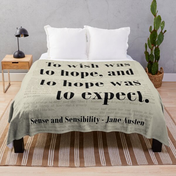 Item preview, Wish Hope Sense and Sensibility Jane Austen Quote designed and sold by kakarikihill.