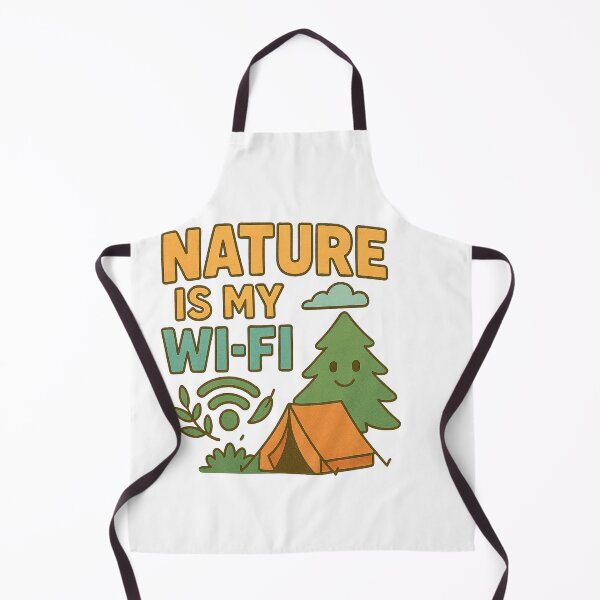 Item preview, Nature Is My Wi-Fi – Summer Camping Adventure Vibes designed and sold by Rajasekar.