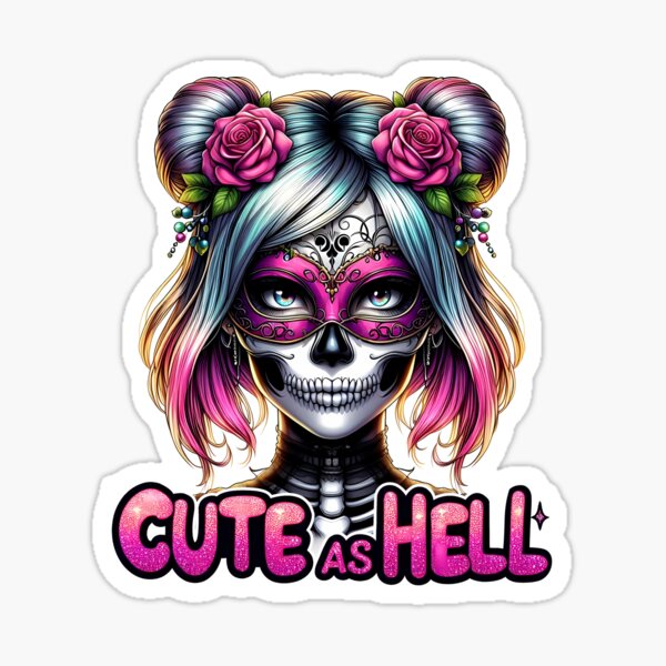 Item preview, Linda como el infierno chica calavera de azúcar designed and sold by PixieGirlPrints.