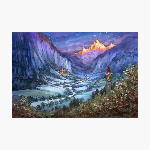 Item preview, The Hidden Valley in Winter designed and sold by BohemianWeasel.