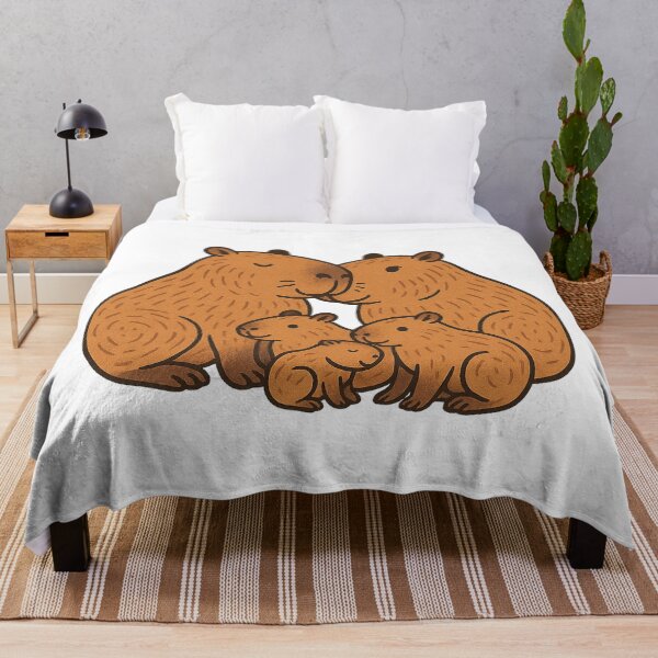 Item preview, A charming digital illustration of a capybara family designed and sold by Ideo Design.