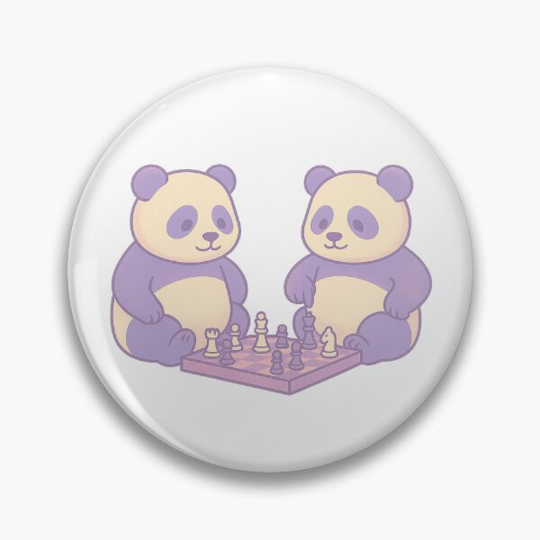 Artikelvorschau, Pandas Playing Chess – Cute Pastel Animal Strategy Scene I Whimsical Creatures Collection entworfen und verkauft von Domci.