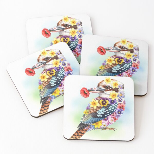 Item preview, Kookaburra  in flowers  designed and sold by Penguinmay.