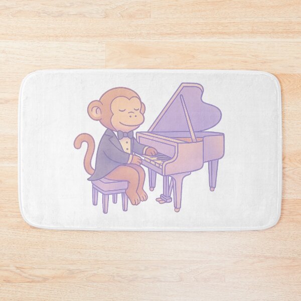 Item preview, Piano Monkey – Cute Pastel Illustration of a Monkey in a Tuxedo Playing Piano I Whimsical Creatures Collection designed and sold by Domci.