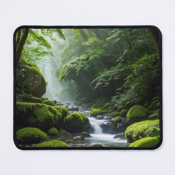 Item preview, Moss-covered Rocks Landscape designed and sold by vekotpu.