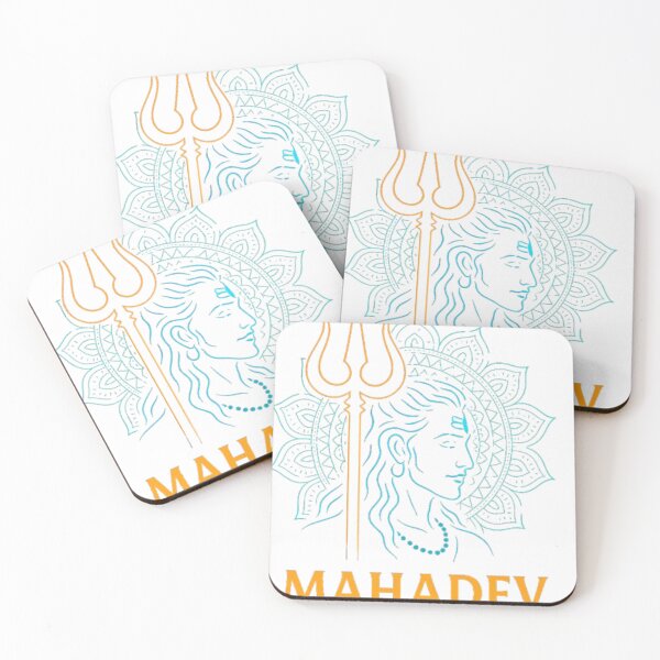 Item preview, Mahadev Trishul Mandala Art – Lord Shiva Neon Design designed and sold by DivineInkByMayur.