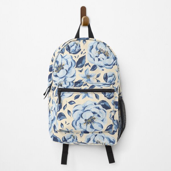 Item preview, blue floral pattern designed and sold by Micky si.