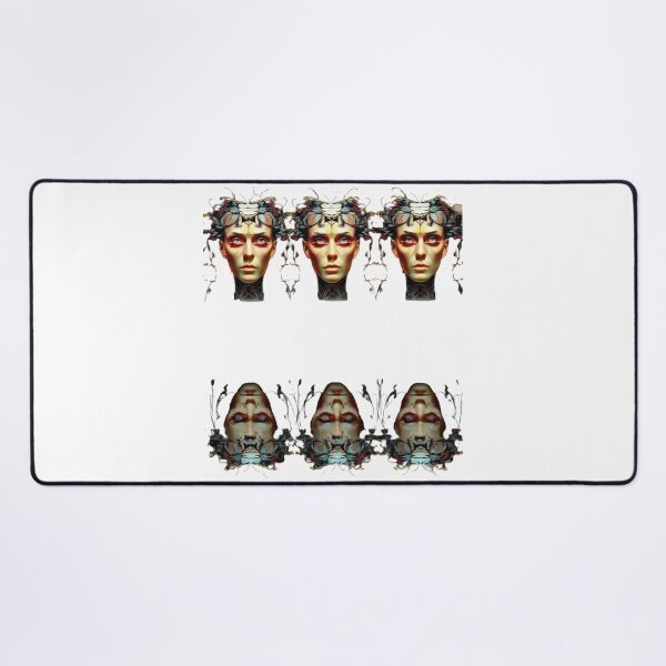 Item preview, Biomechanical Goddess Symmetry | Mirrored Divinity - Dark Surrealism Art designed and sold by Mido-artister.